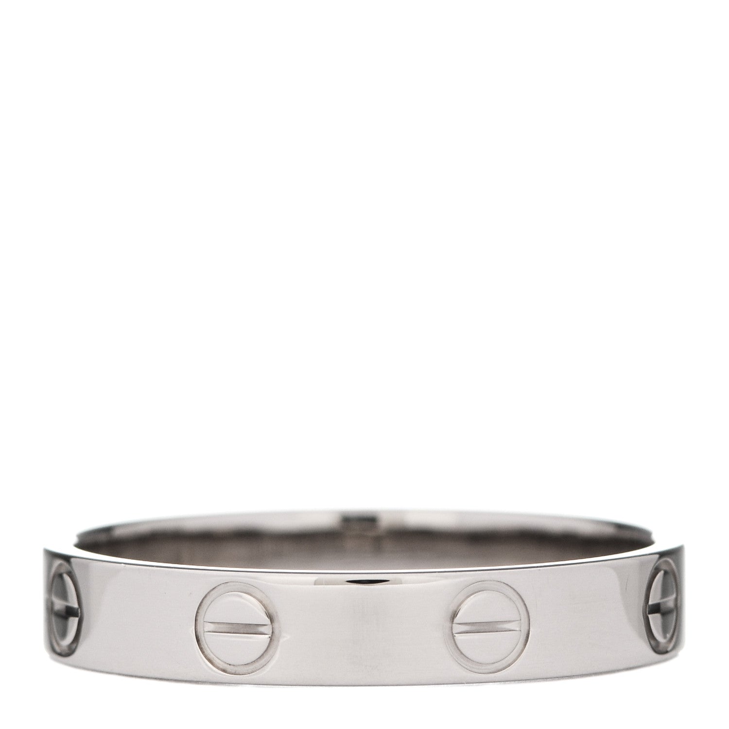 Cartier 18K White Gold 3.5mm LOVE Wedding Band Ring 57 8 3 of 4