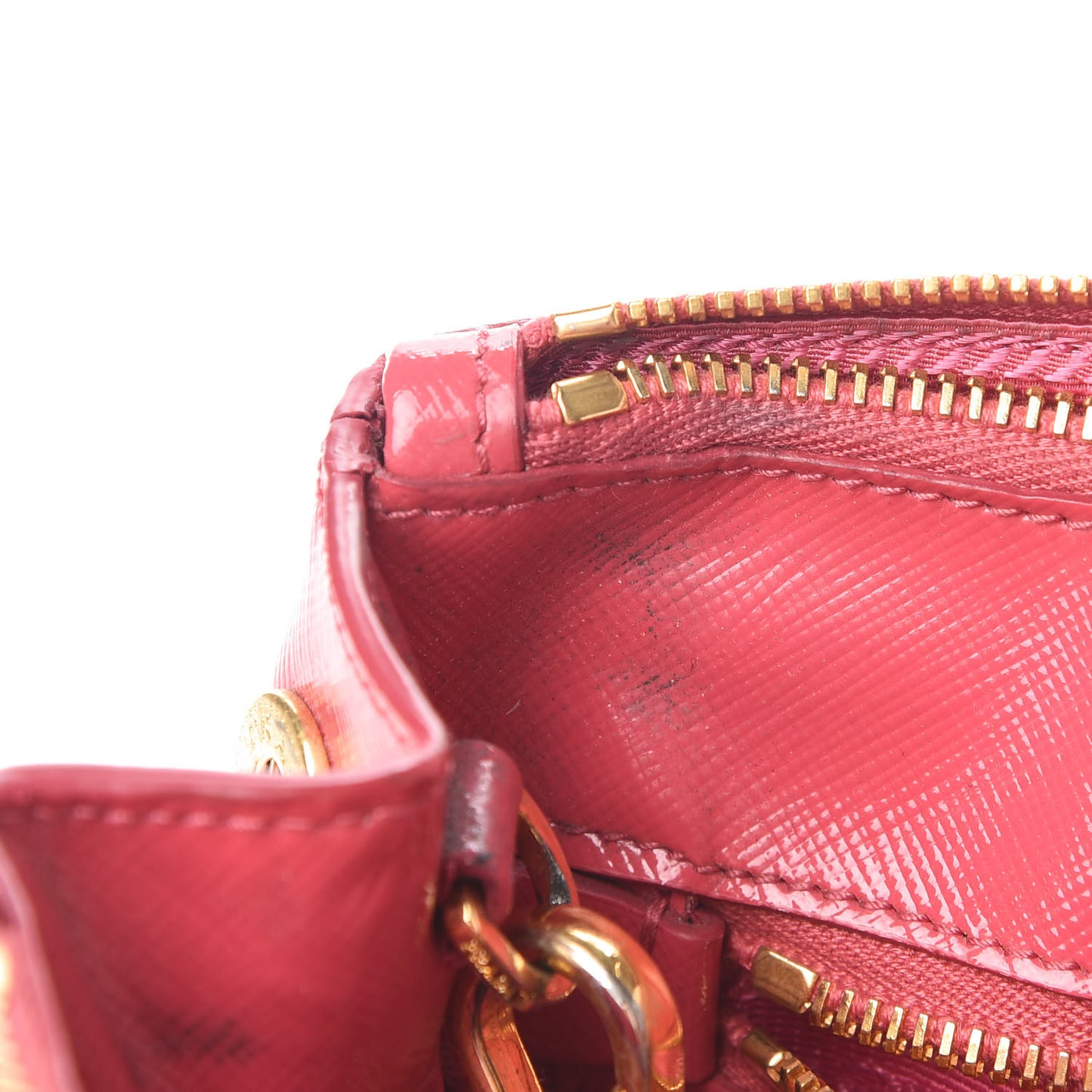Saffiano Vernice Mini Galleria Double Zip Tote Peonia