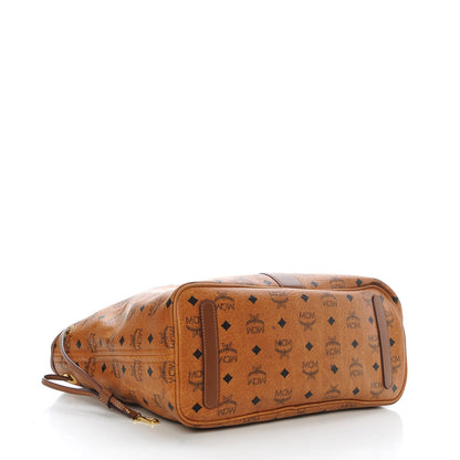 MCM Visetos Medium Liz Reversible Shopper Tote Cognac 5 of 13