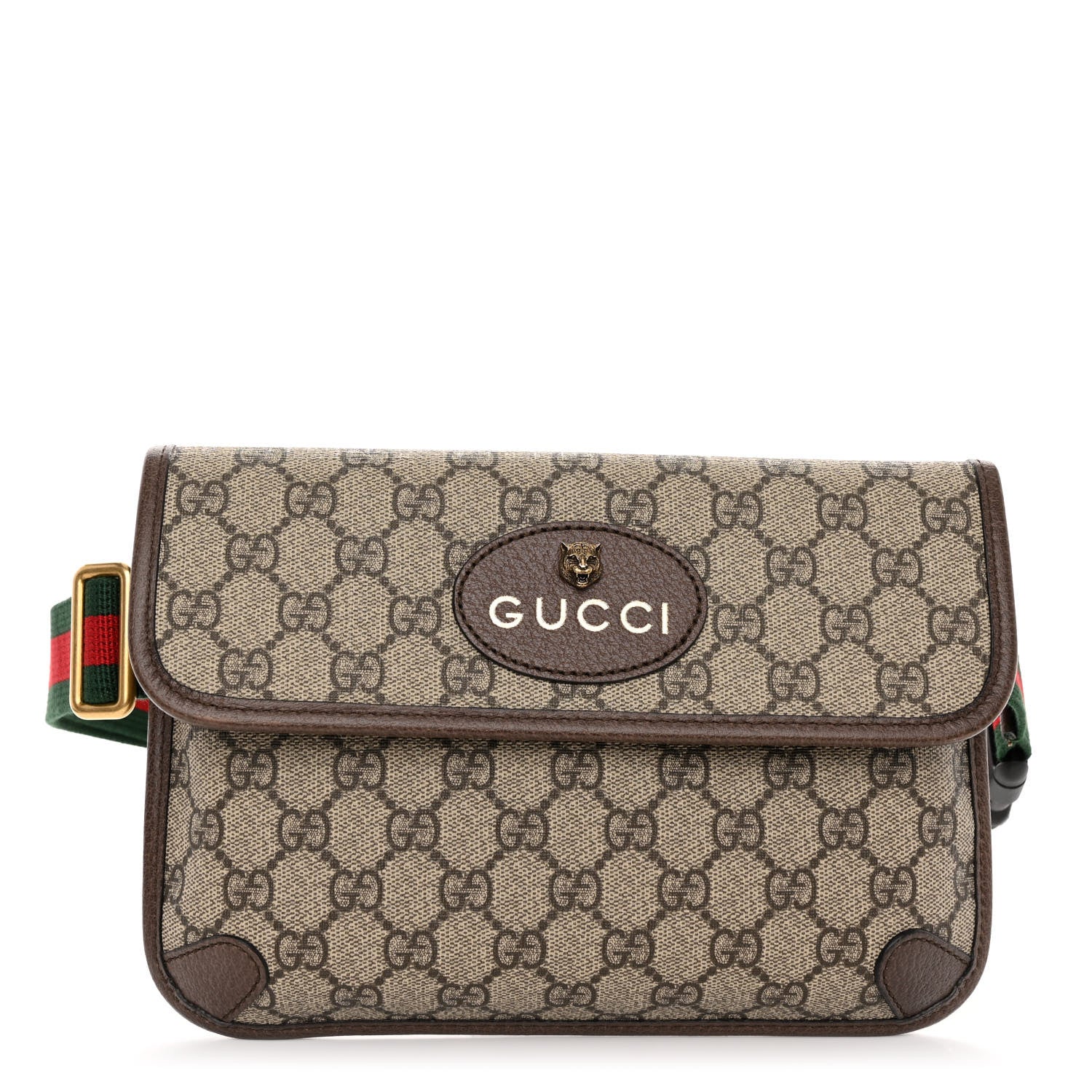 Gucci GG Supreme Monogram Neo Vintage Web Belt Bag Brown 1 of 11