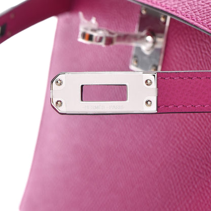 Hermes Epsom Mini Kelly Sellier 20 Rose Pourpre 11 of 23