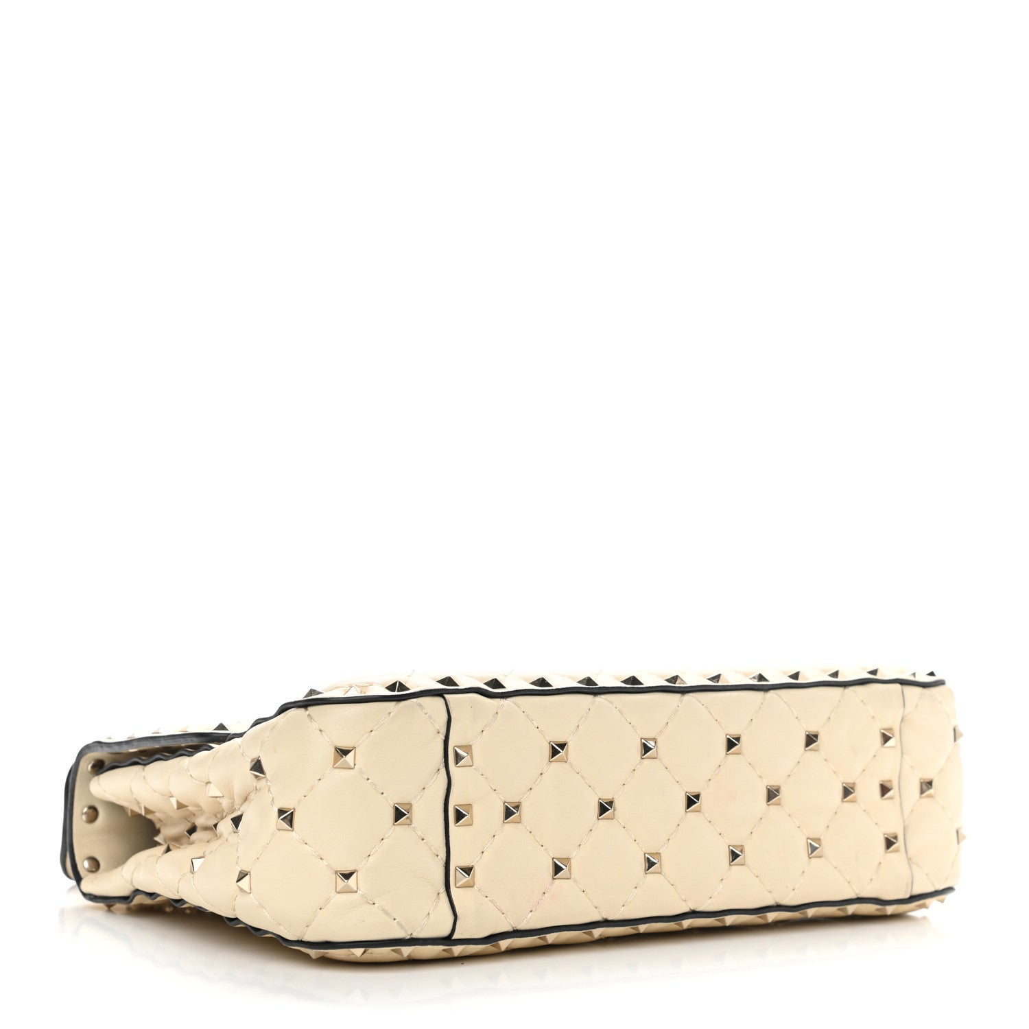 Valentino Garavani Nappa Medium Rockstud Spike Shoulder Bag Light Ivory 4 of 14