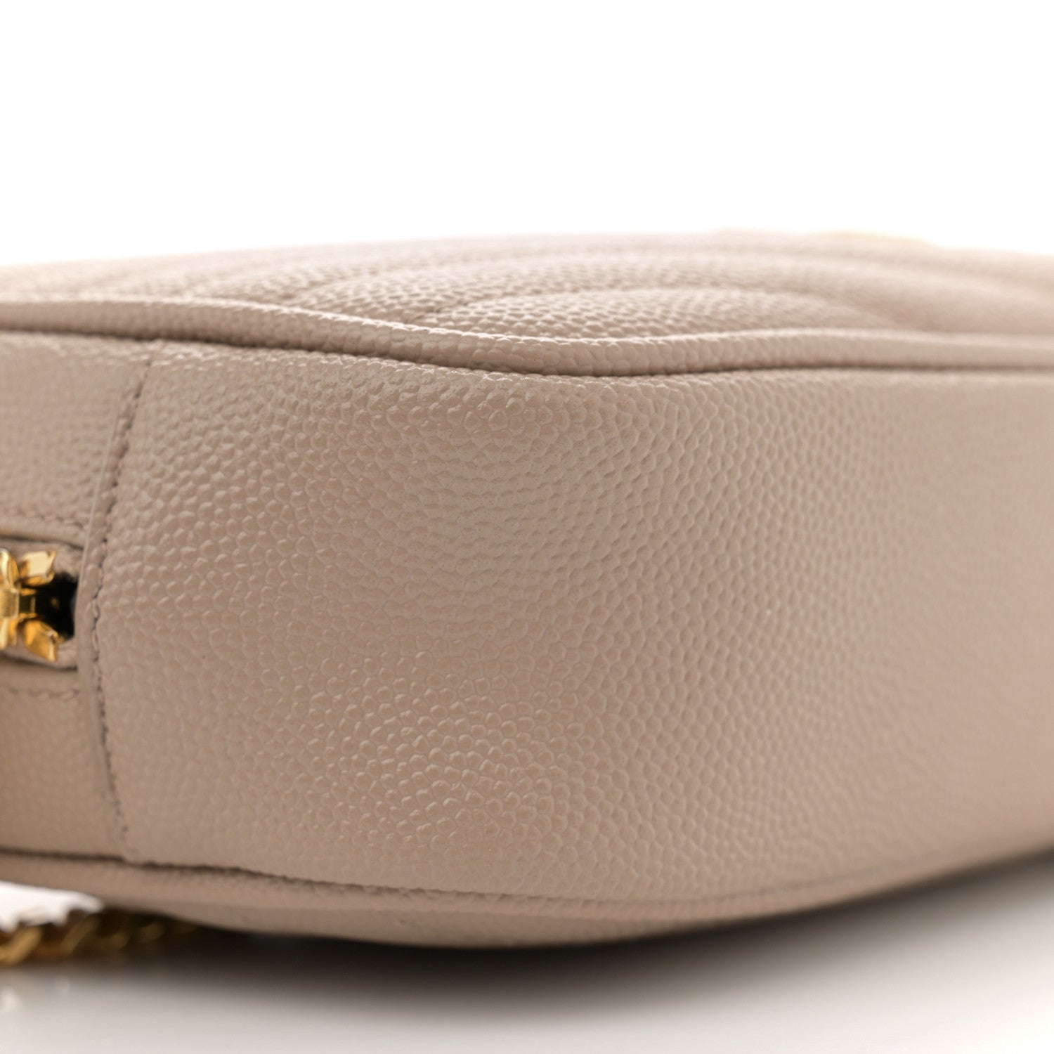 Saint Laurent Grain De Poudre Matelasse Monogram Mini Lou Camera Bag Dark Beige 9 of 10