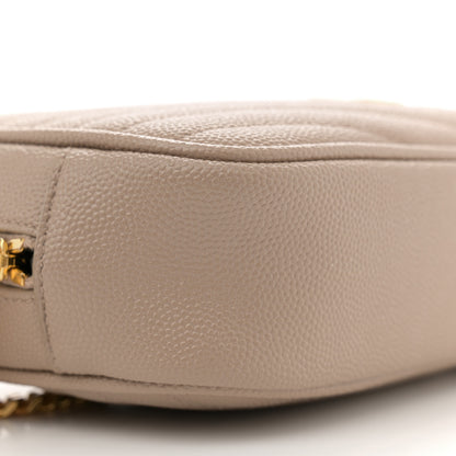 Saint Laurent Grain De Poudre Matelasse Monogram Mini Lou Camera Bag Dark Beige 9 of 10