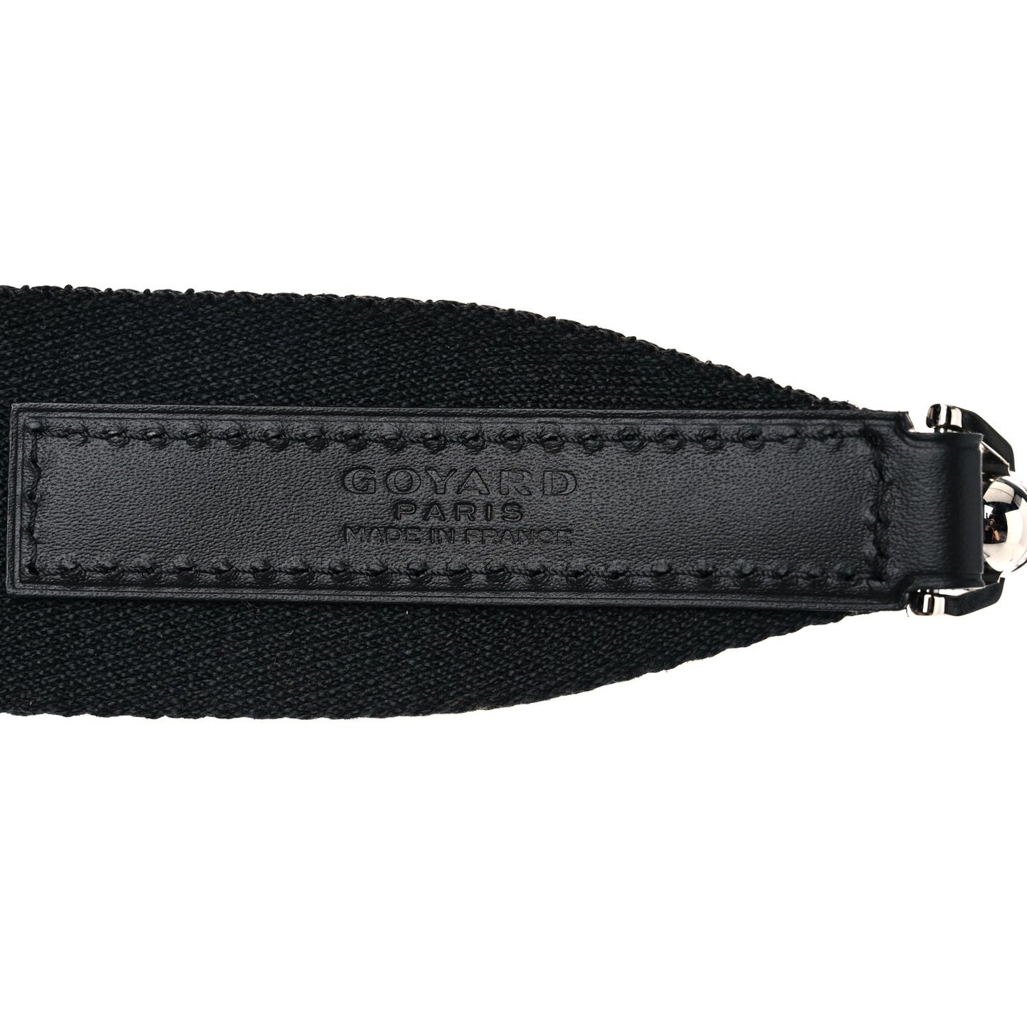 Canvas Calfskin Adjustable Shoulder Strap Black