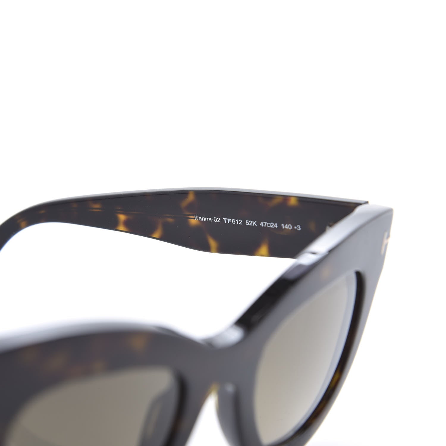 Tom Ford Karina Cat Eye Sunglasses TF612 Havana 5 of 8