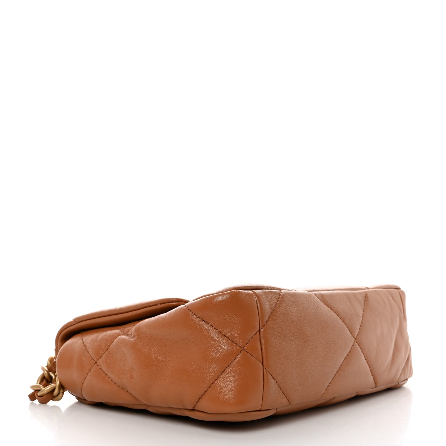 Lambskin Quilted Medium Chanel 19 Flap Brown