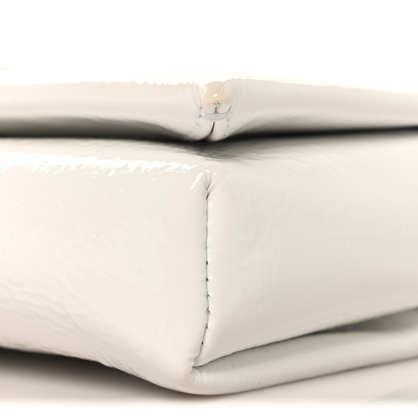 Naplak Patent Calfskin Monochrome Small Loubi54 Shoulder Bag White