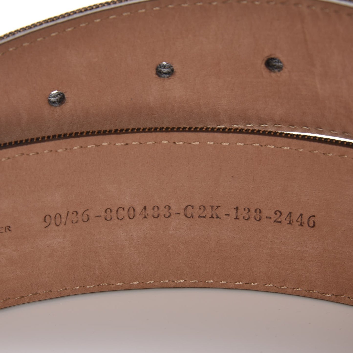 Zucca FF Buckle Belt 90 36 Tobacco