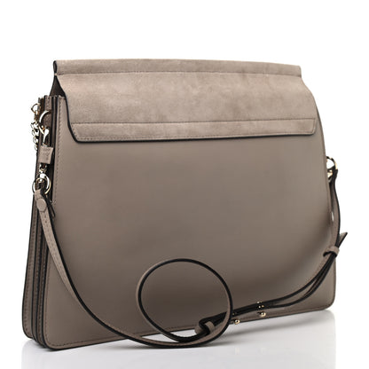 Chloe Calfskin Suede Medium Faye Shoulder Bag Motty Grey 3 of 9