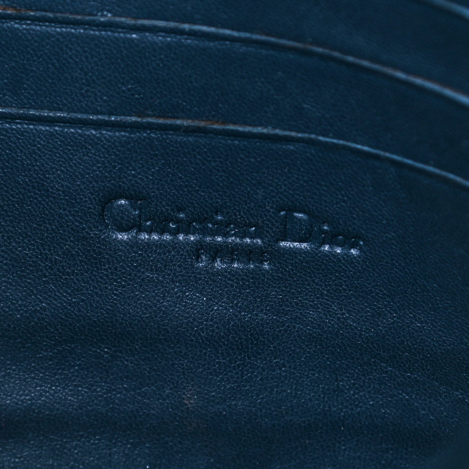 Christian Dior Patent Cannage New Lock Pouch Blue 5 of 13