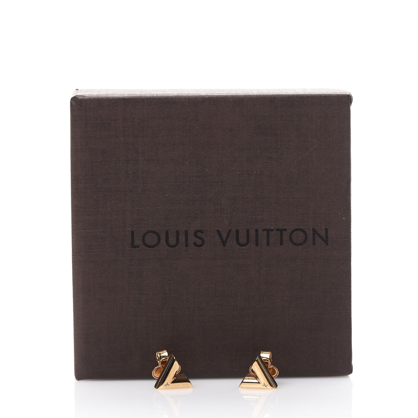 Brass Essential V Stud Earrings Gold