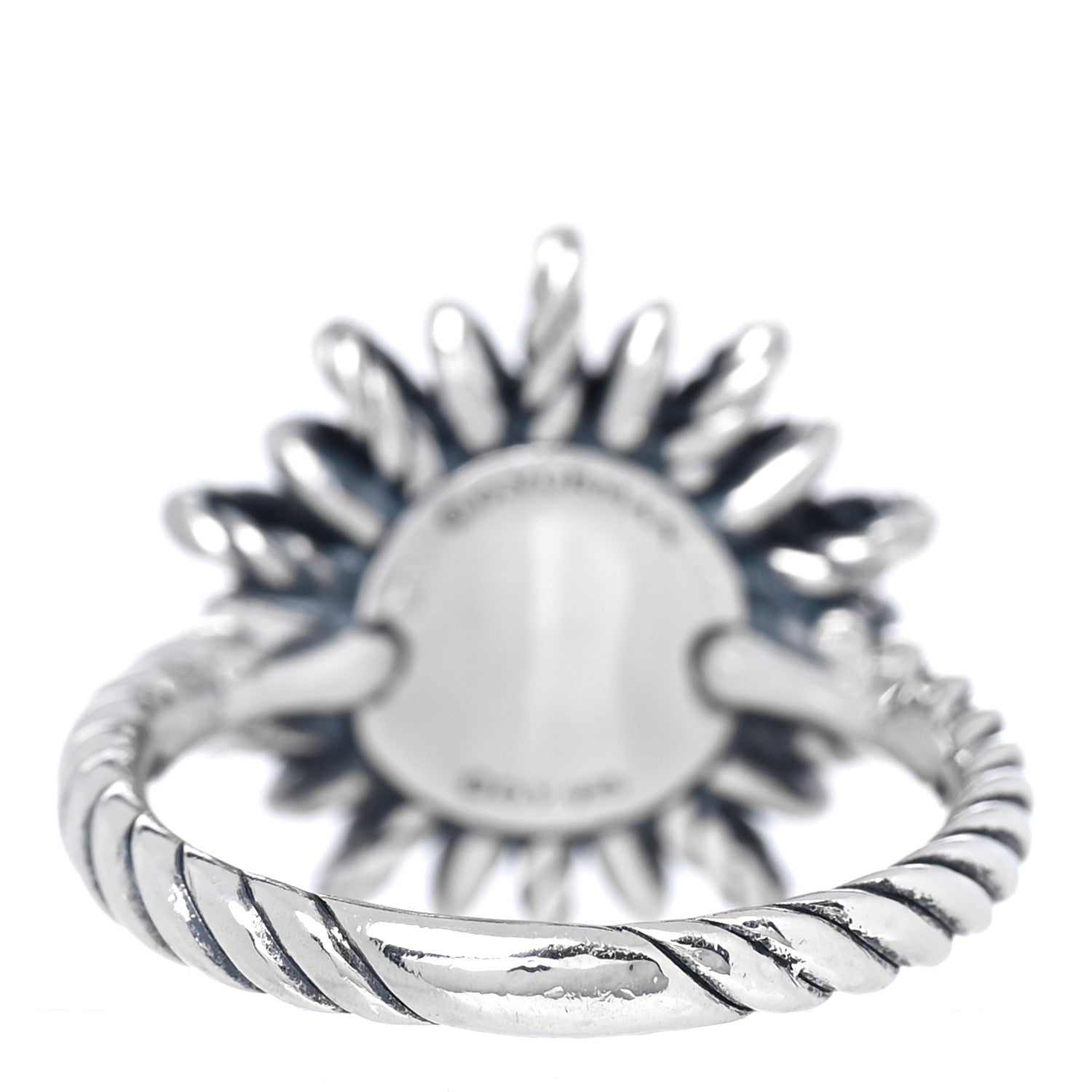 David Yurman Sterling Silver Amethyst Starburst Ring 54 7 4 of 5