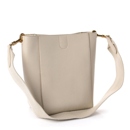 Celine Soft Grained Calfskin Small Sangle Bucket Bag Light Taupe 3 of 9