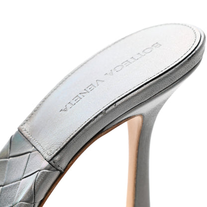 Bottega Veneta Laser Nappa Maxi Intrecciato Lido 90mm Mule Sandals 39 Oyster 11 of 11