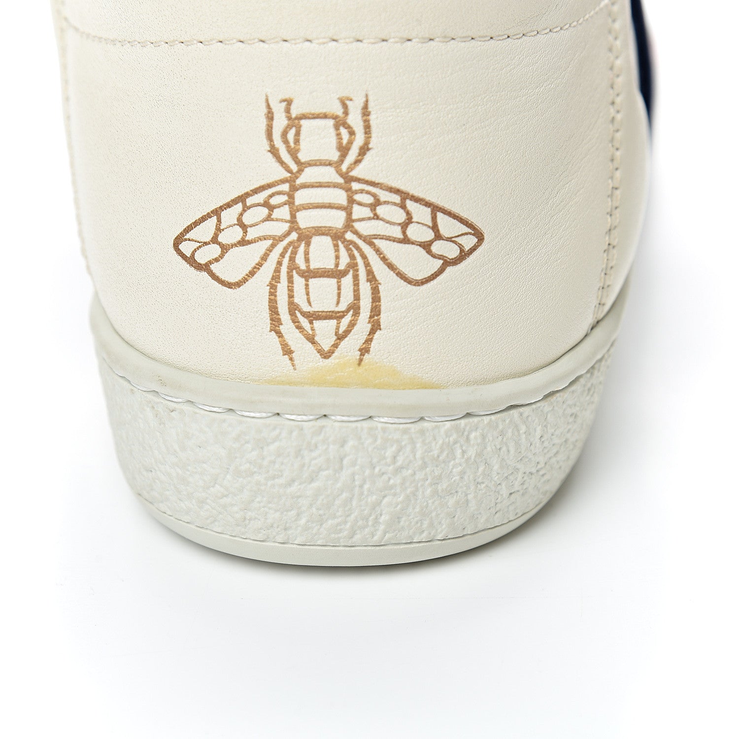 Gucci Calfskin Velvet Womens Bow Ace Sneakers 37.5 White 9 of 10