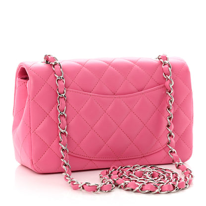 Chanel Lambskin Quilted Mini Rectangular Flap Pink 3 of 17