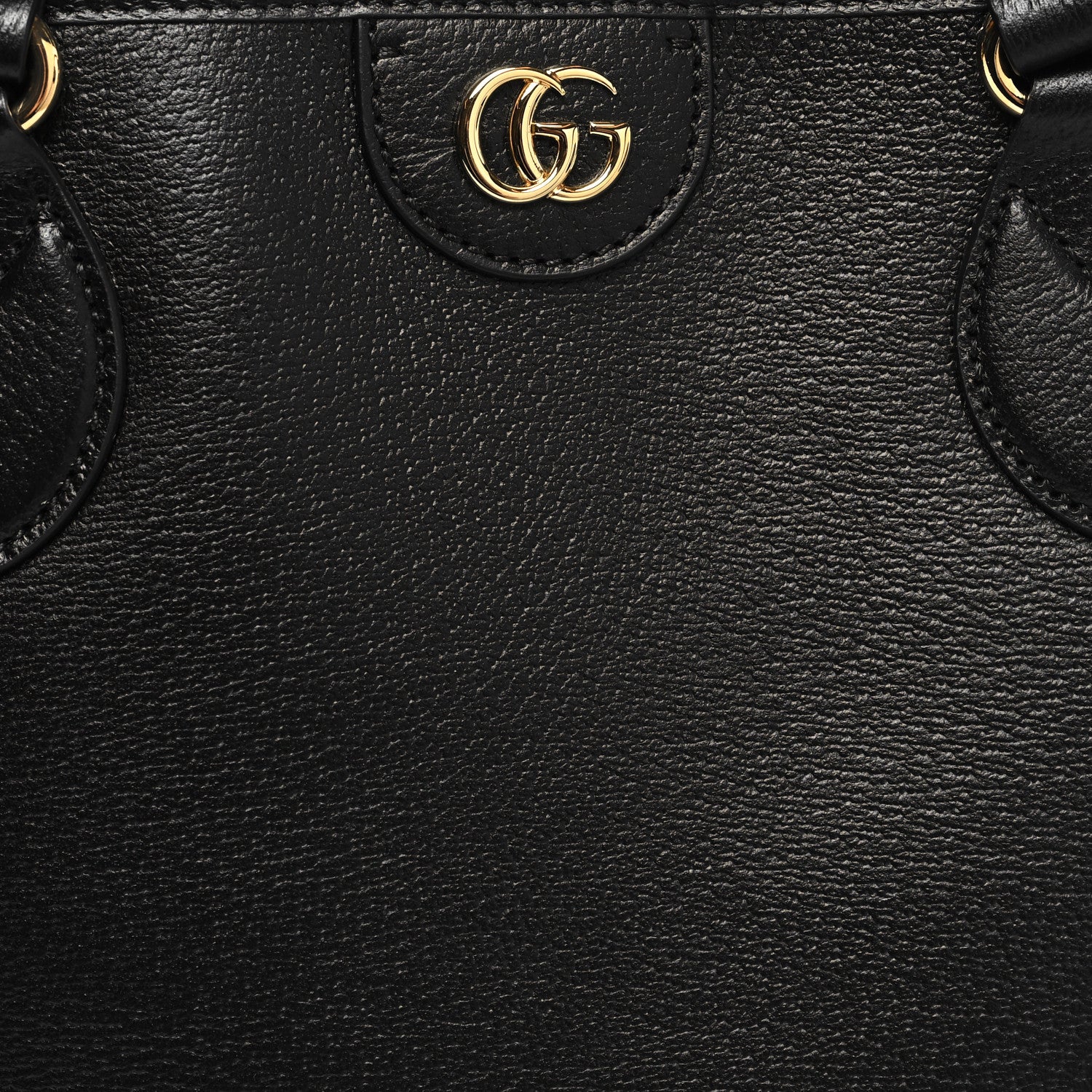 Gucci Textured Dollar Calfskin Medium Ophidia Shoulder Tote Bag Black 8 of 10