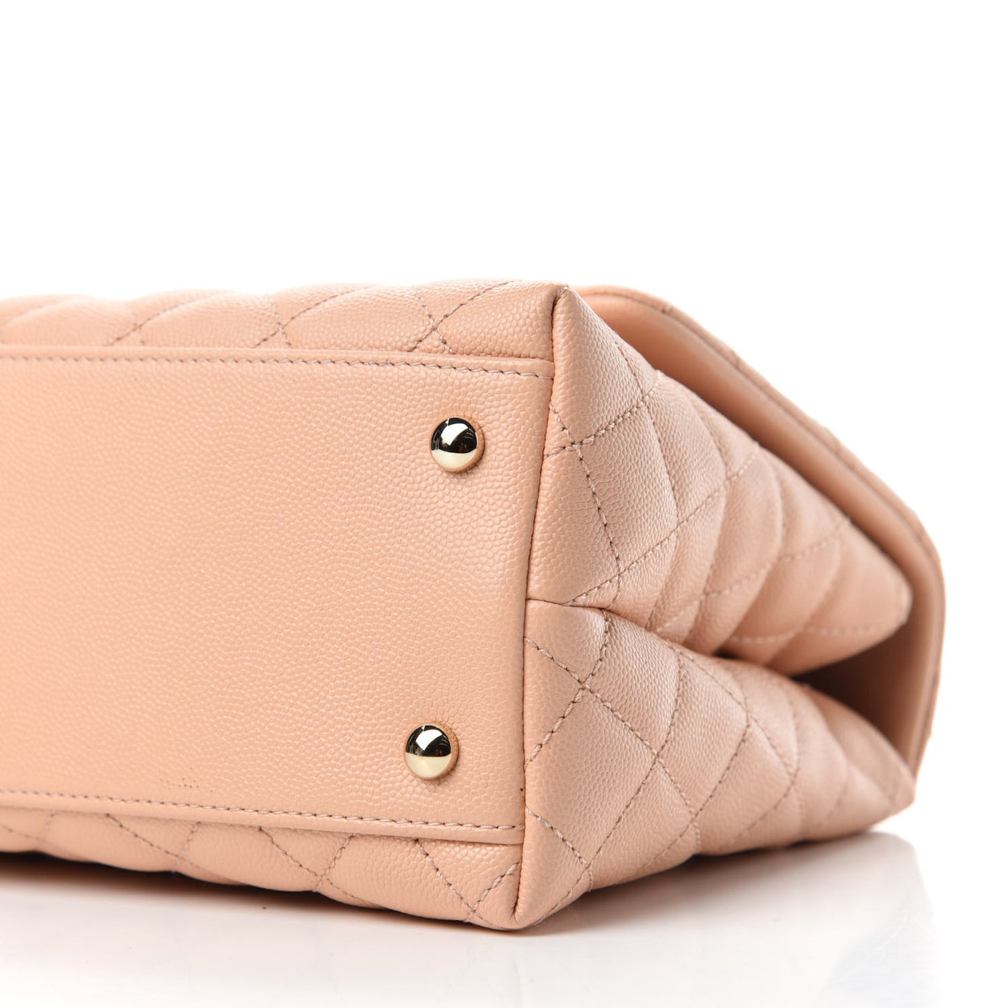 Caviar Quilted Small Coco Handle Flap Light Pink