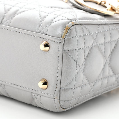 Christian Dior Lambskin Cannage Mini Lady Dior Gray Opaline Gray Opaline 10 of 10