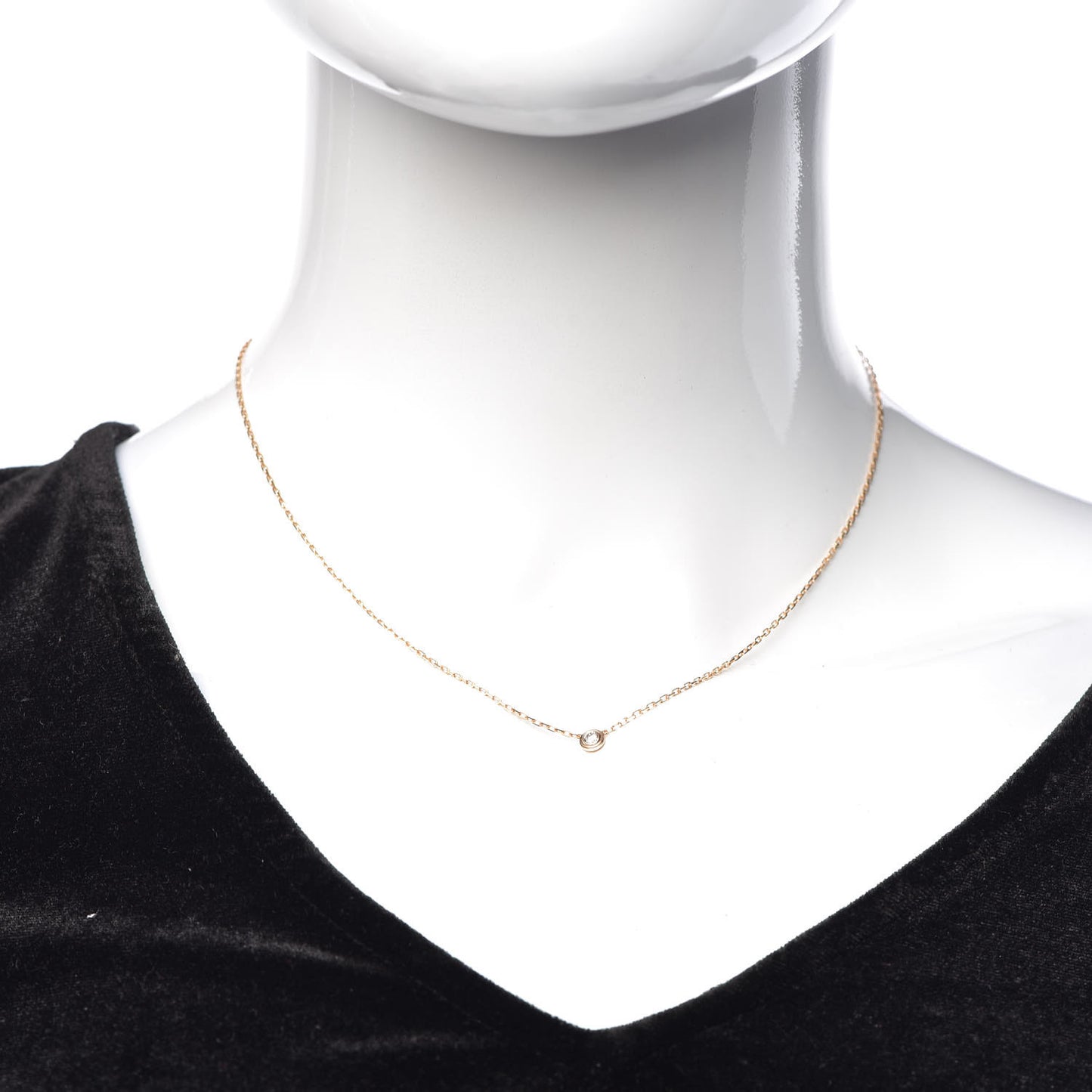 18K Pink Gold Diamond SM D'Amour Pendant Necklace