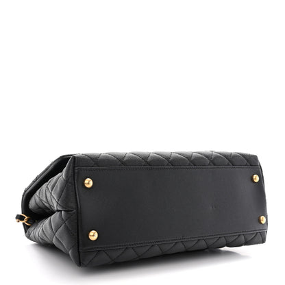 Chanel Caviar Quilted Small Coco Handle Flap Black 4 of 12