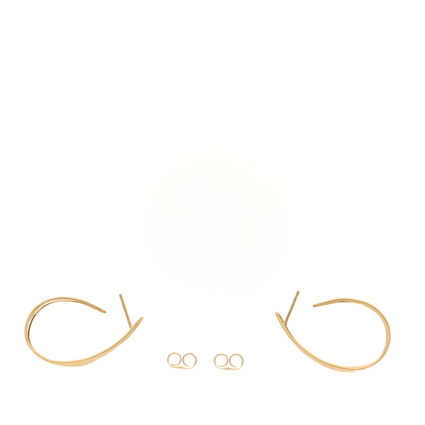 18K Yellow Gold Small Lunaria Hoop Earrings