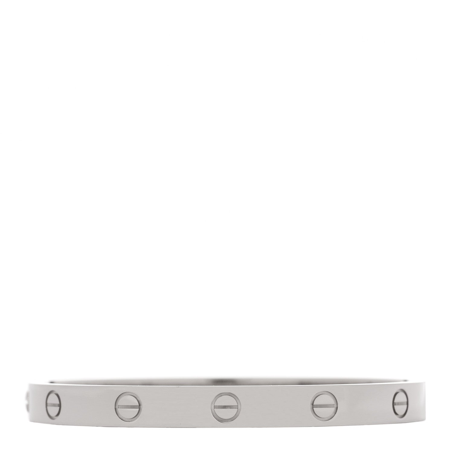 Cartier 18K White Gold LOVE  Single Screw Bracelet 17 2 of 7