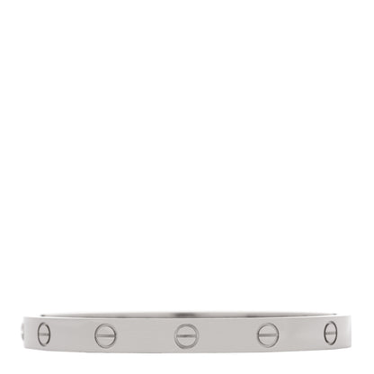 Cartier 18K White Gold LOVE  Single Screw Bracelet 17 2 of 7