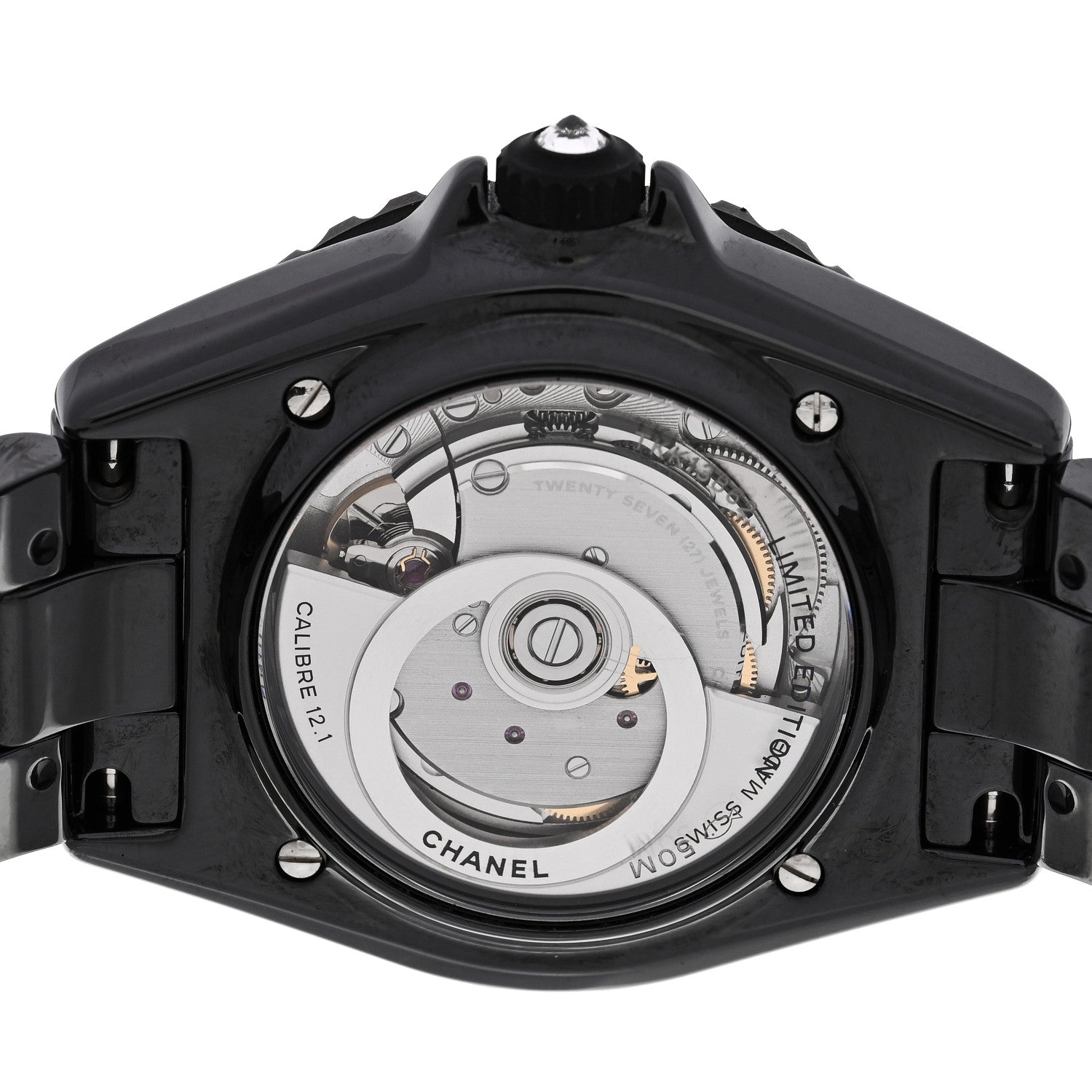 Chanel Stainless Steel Ceramic 38mm J12 Limited Edition Mademoiselle Couture Automatic Watch Black 4 of 5