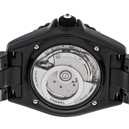 Chanel Stainless Steel Ceramic 38mm J12 Limited Edition Mademoiselle Couture Automatic Watch Black 4 of 5