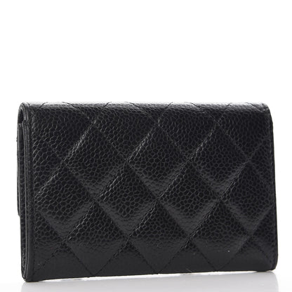 Chanel Caviar Quilted Flap Card Holder Black 3 of 14