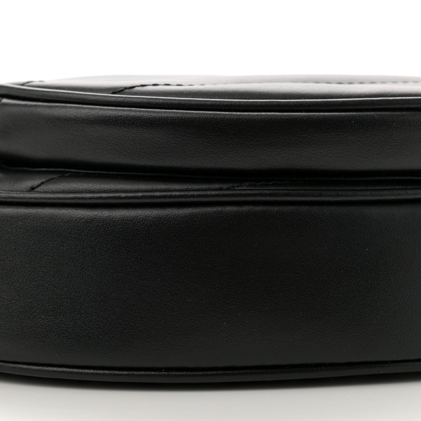 Calfskin Matelasse Diagonal Mini Interlocking G Heart Shoulder Bag Black