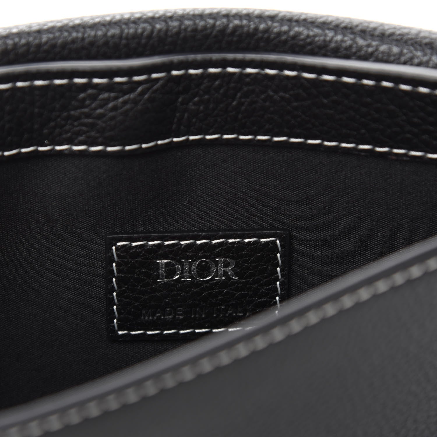 Christian Dior X KAWS Grained Calfskin Saddle Pouch Black 7 of 8