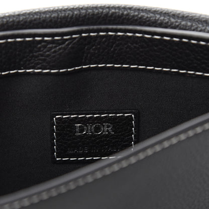 Christian Dior X KAWS Grained Calfskin Saddle Pouch Black 7 of 8