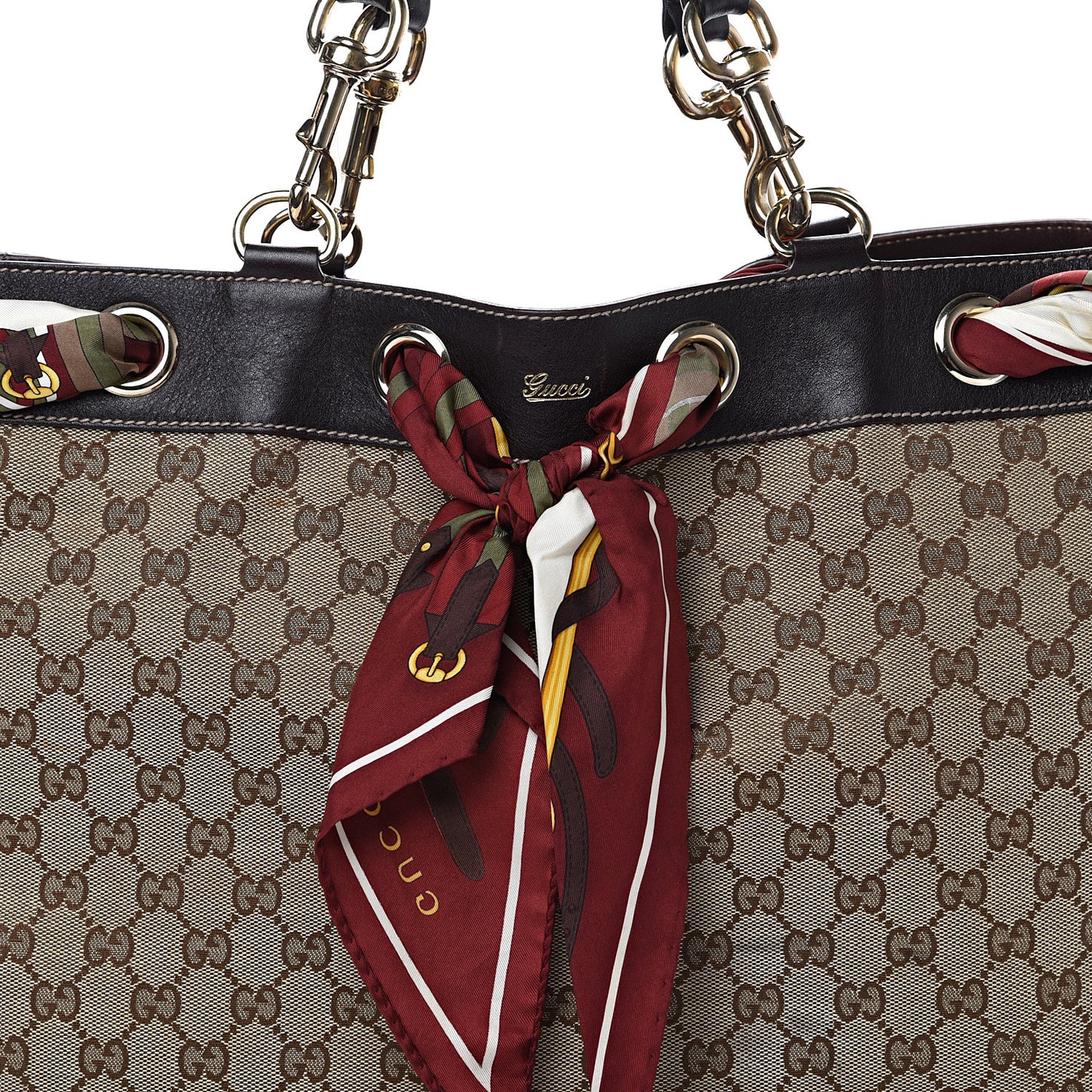 Monogram Large Positano Tote Brown