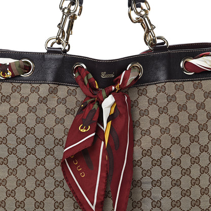 Gucci Monogram Large Positano Tote Brown 9 of 18