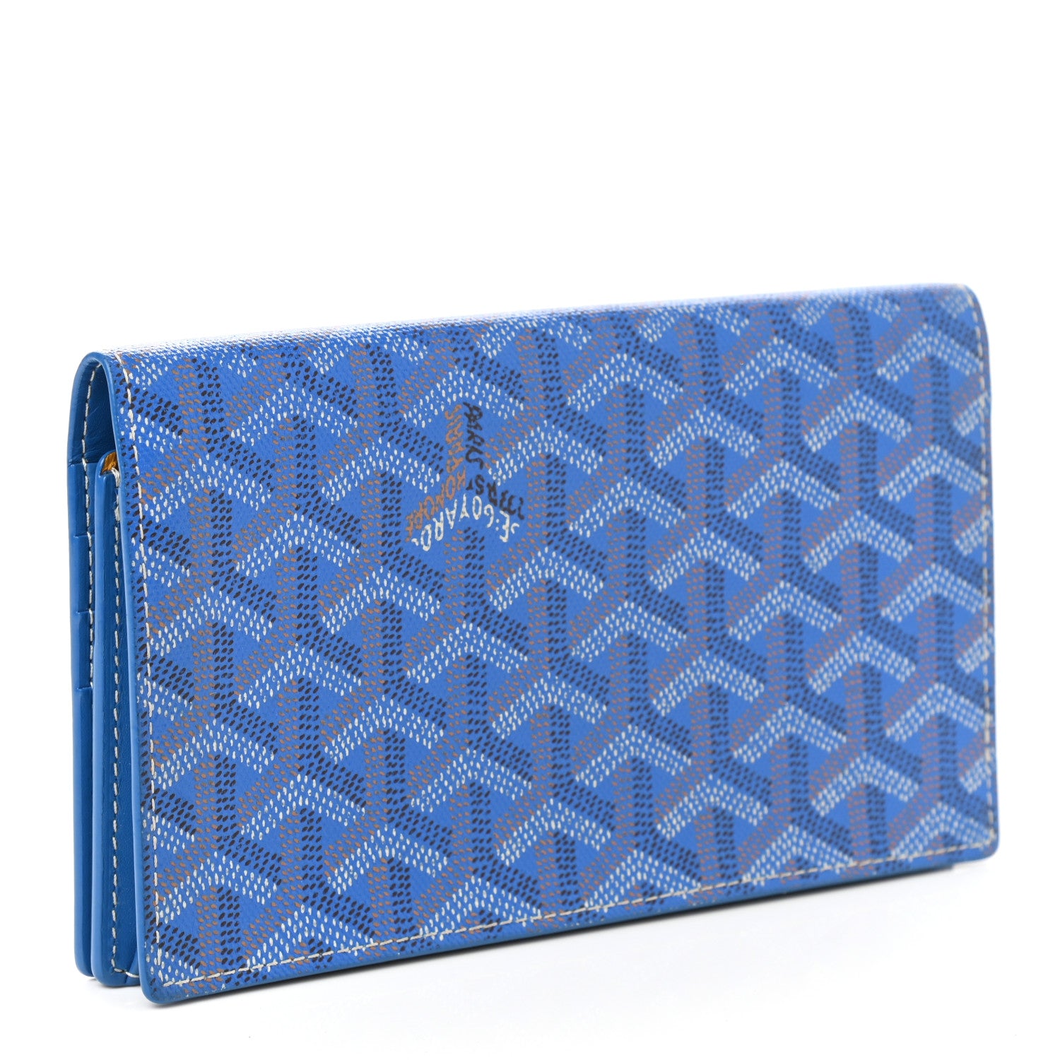 Goyard Goyardine Richelieu Wallet Sky Blue 3 of 8