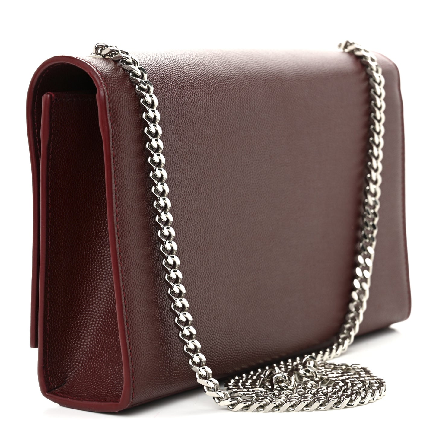 Grain De Poudre Medium Monogram Kate Satchel Dark Red