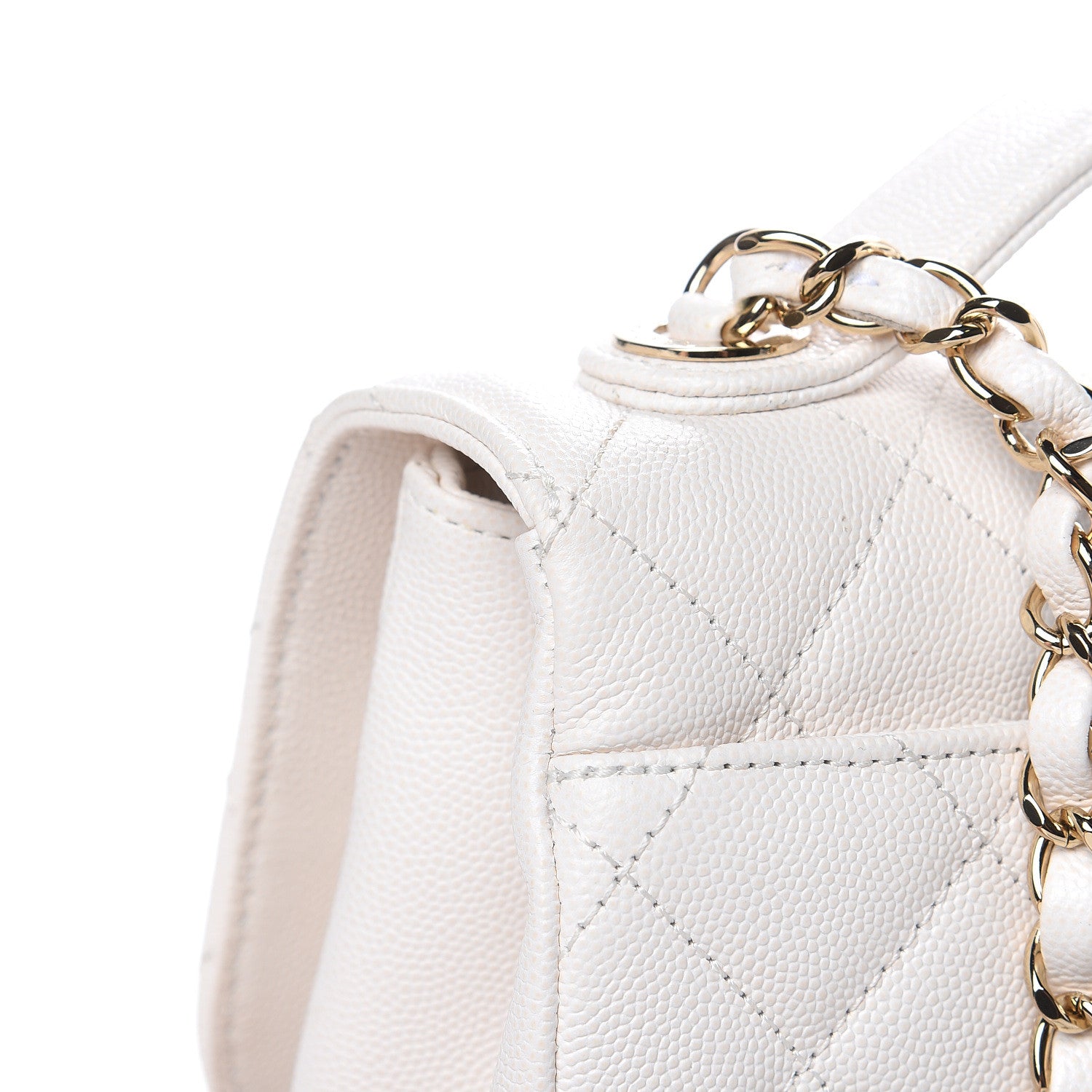 Chanel Caviar Quilted Medium Business Affinity Flap White 16 of 17
