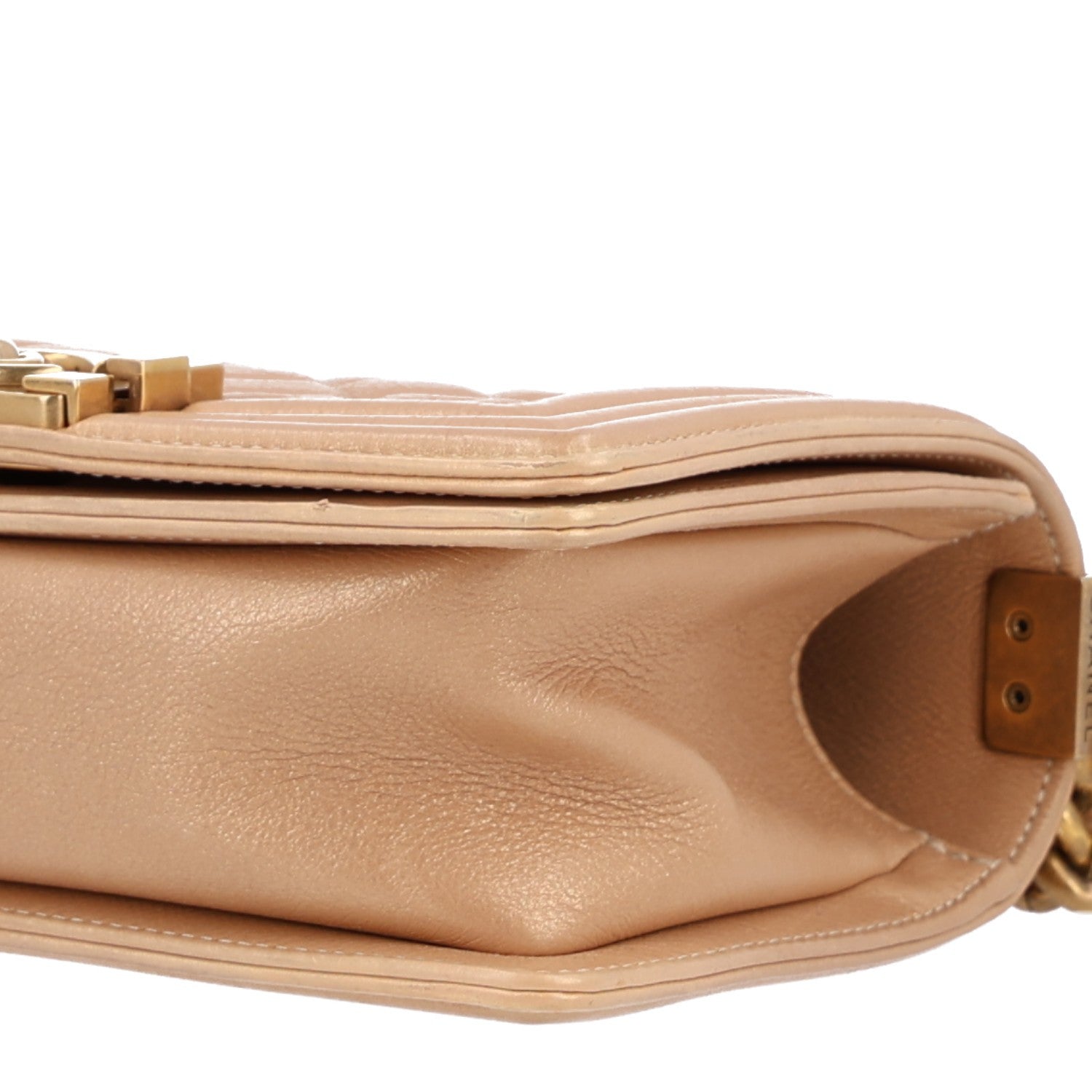 Chanel Metallic Caviar Quilted Small Boy Flap Gold 10 of 10