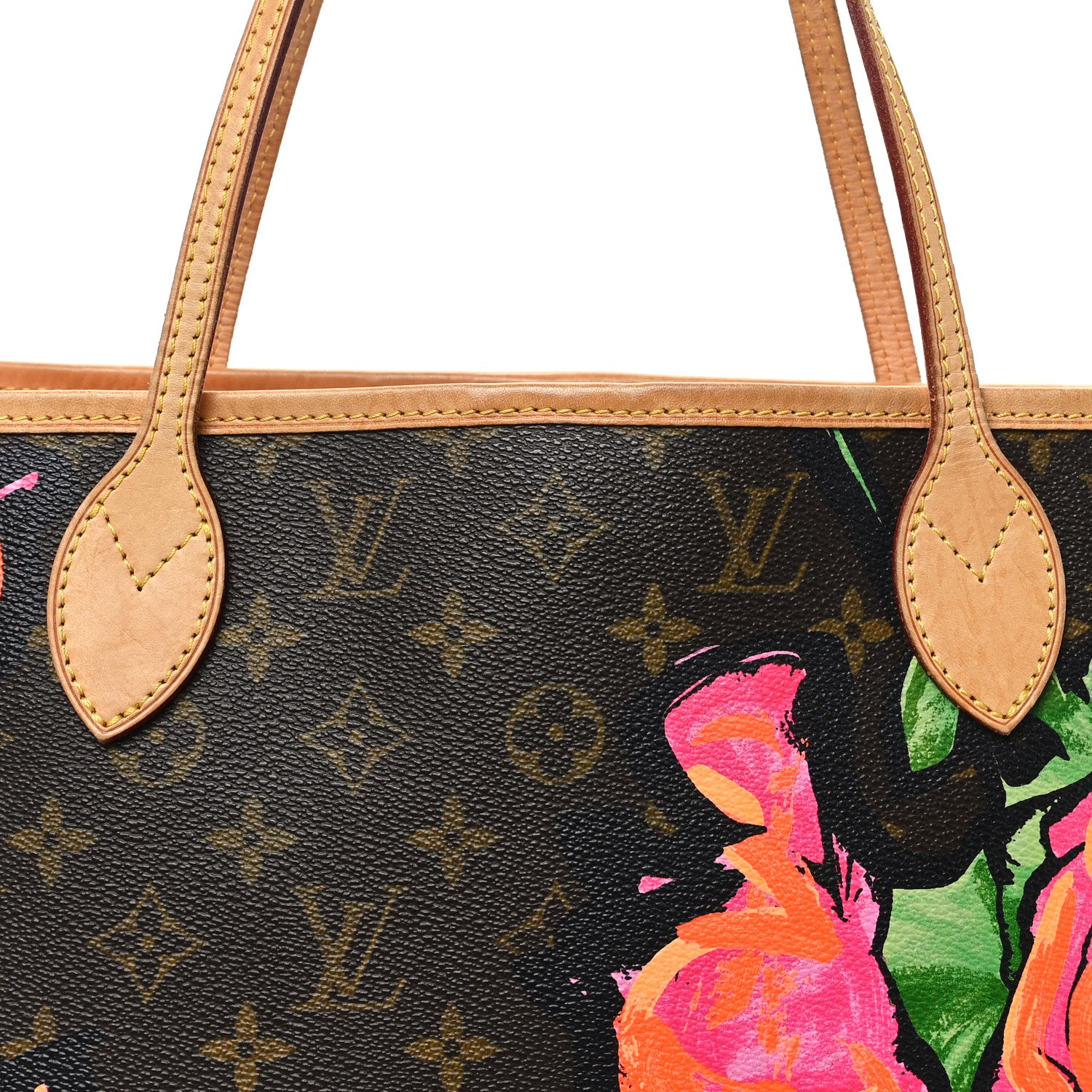 Louis Vuitton Monogram Roses Neverfull MM 8 of 12