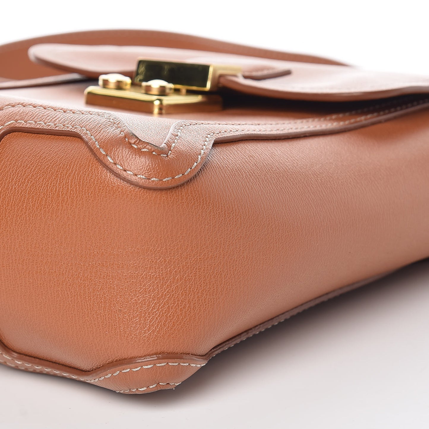 3.1 Embossed Grain Calfskin Pashli Camera Shoulder Bag Tan