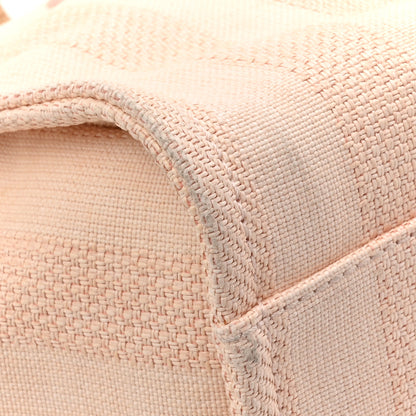 Chanel Mixed Fibers Calfskin Striped Medium Deauville Tote Light Pink 10 of 13