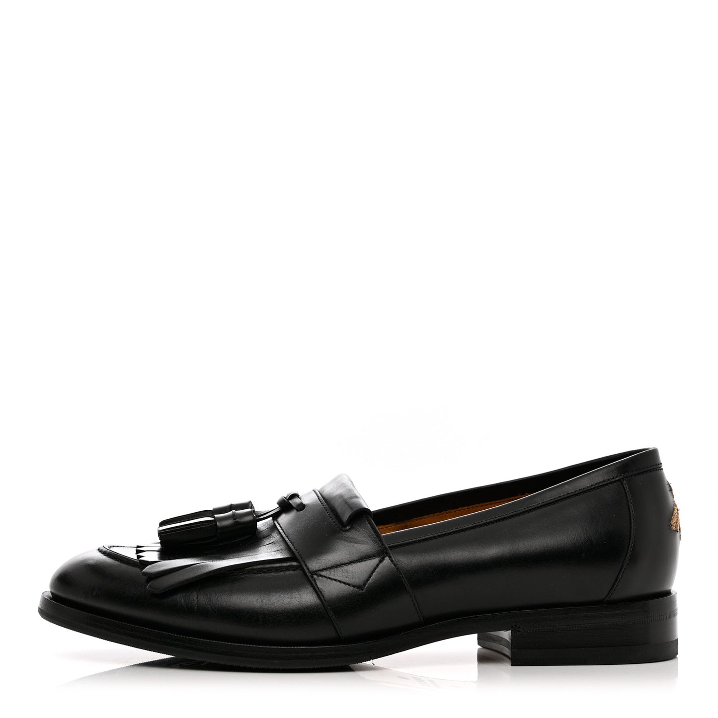 Calfskin Mens Tassel Loafers 8 Black