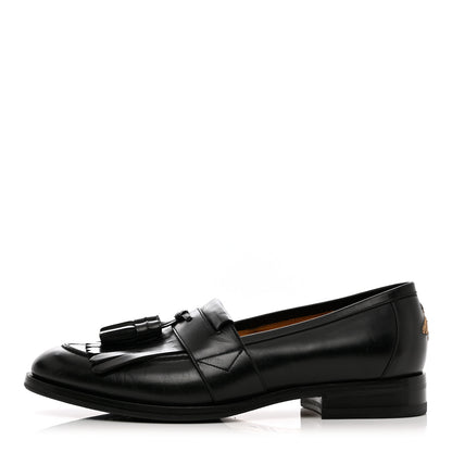 Gucci Calfskin Mens Tassel Loafers 8 Black 1 of 17