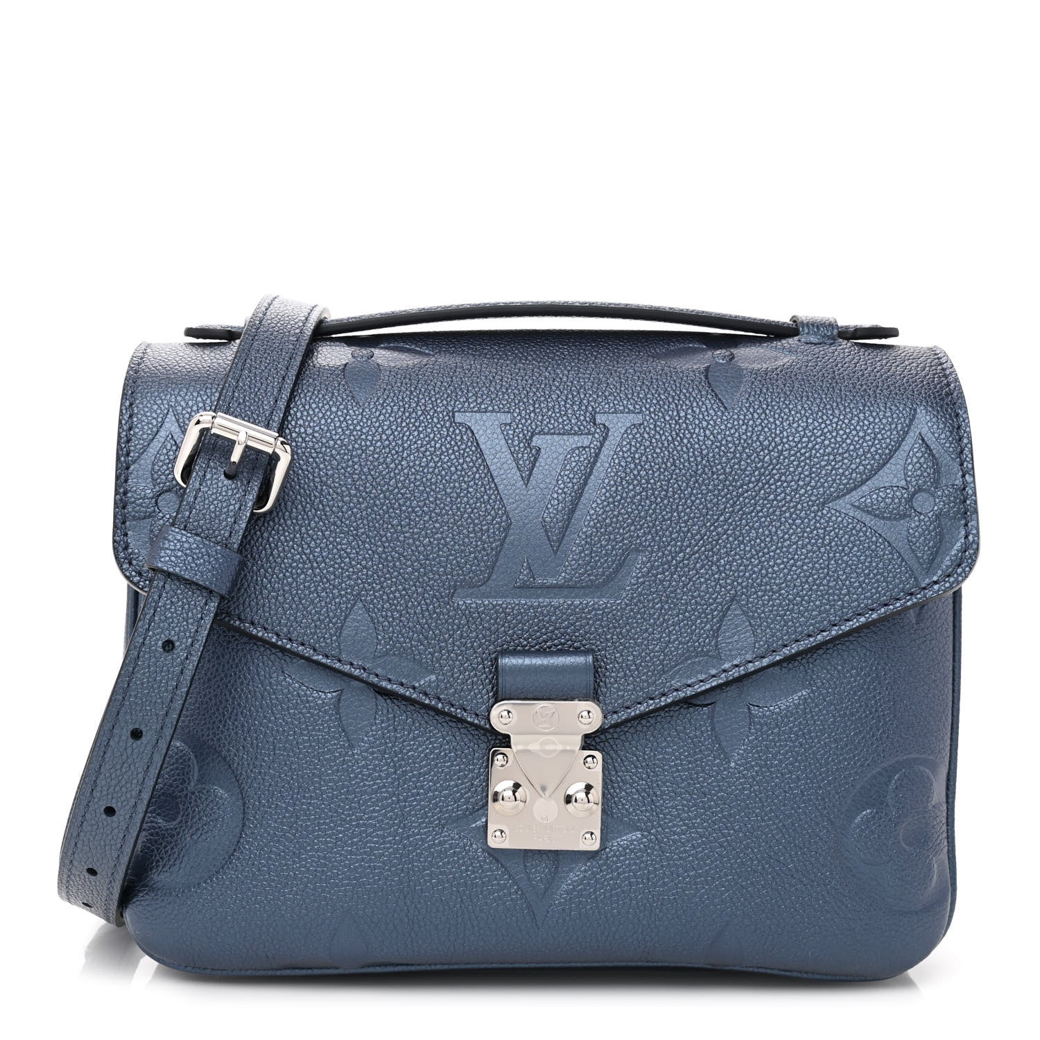 Louis Vuitton Metallic Empreinte Monogram Giant Pochette Metis Navy Nacre 1 of 7