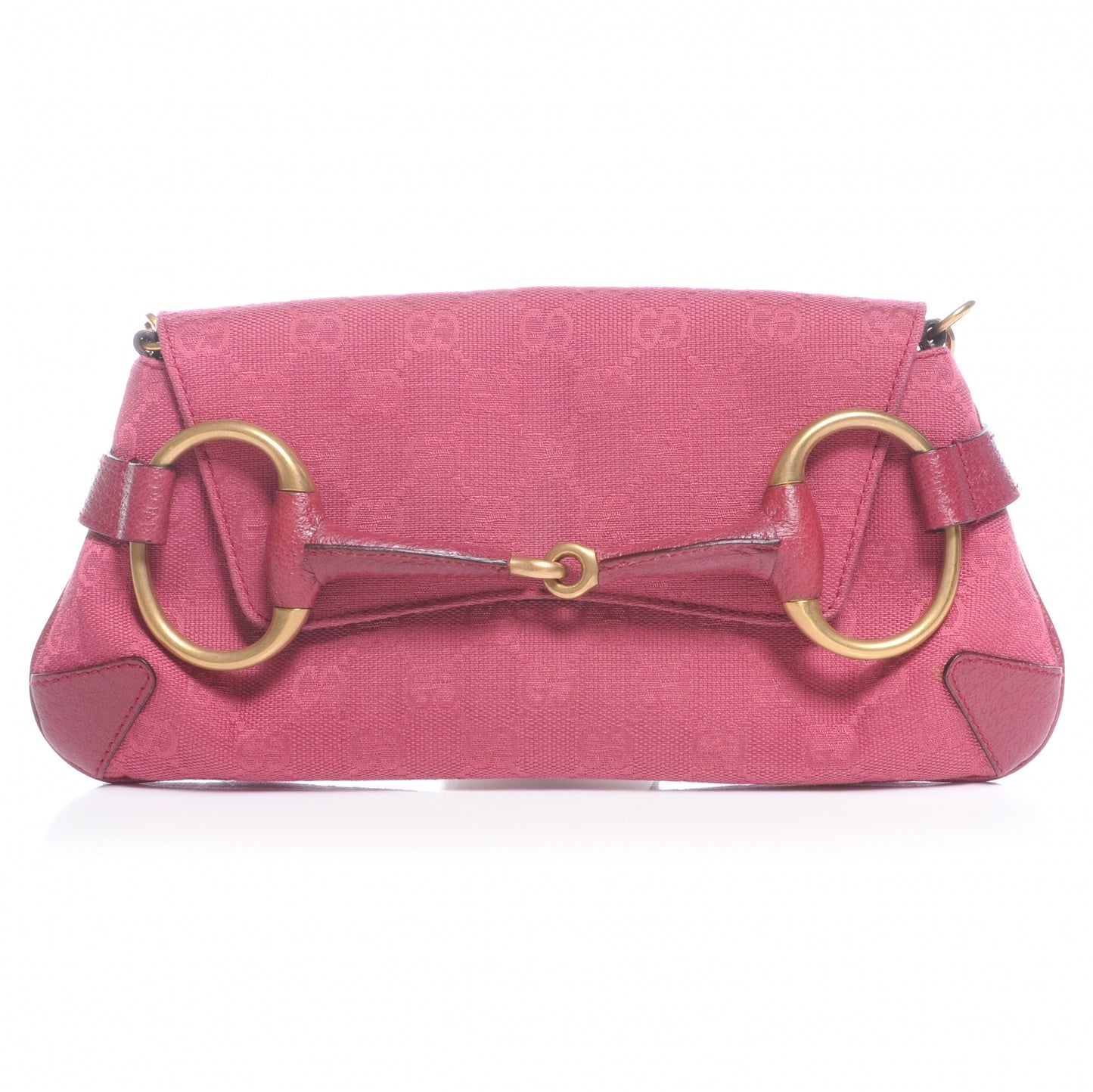 Monogram Horsebit Clutch Pink