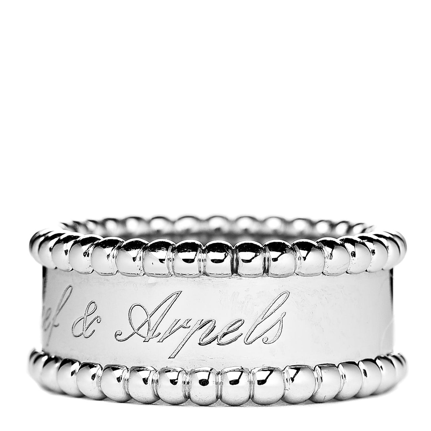 18K White Gold Perlee Signature Ring 47 4