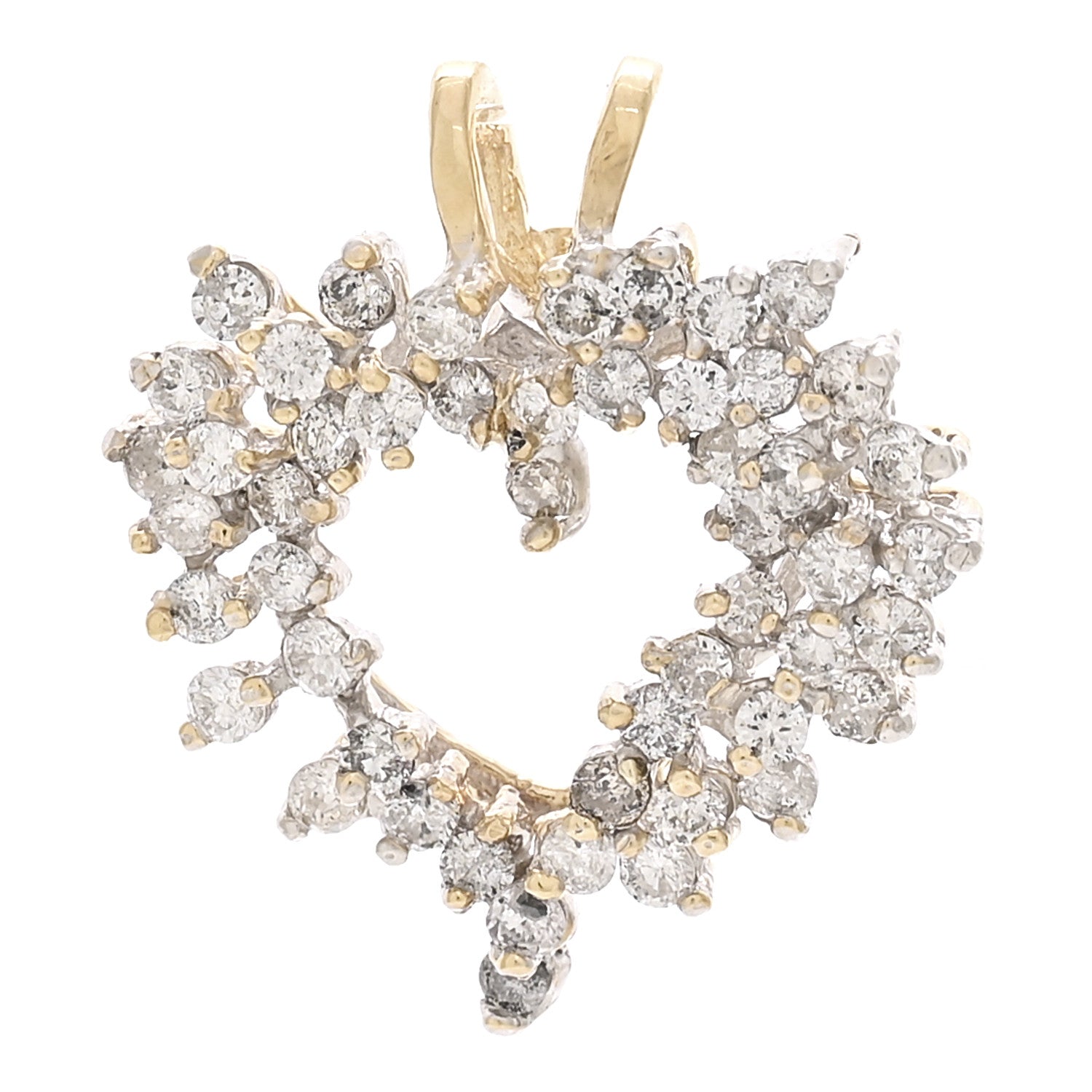 Parker & West by FASHIONPHILE 14K Yellow Gold Diamond 1.35ctw Heart Pendant 1 of 3